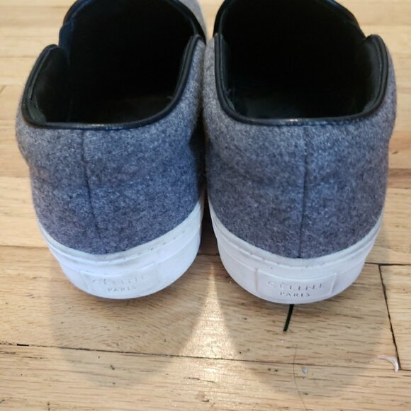 Celine Wool Sneaker Slip On Gray Flat 38.5 US 8 Minimalist Comfort Quiet Luxury - Picture 5 of 9